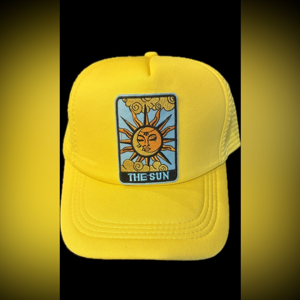 Yellow Sun Patch Trucker Hat